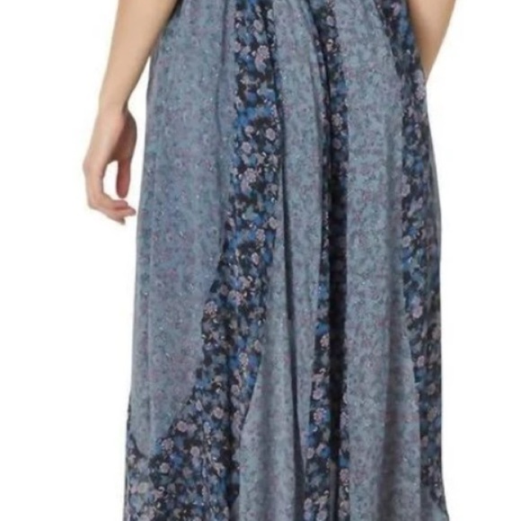 Free People Forever Time Backless Blue Floral Maxi Dress NWT - Picture 3 of 12